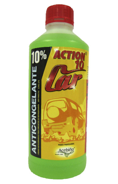 ANTICONGELANTE ACTION 10 CAR 10%  VERDE 1L.