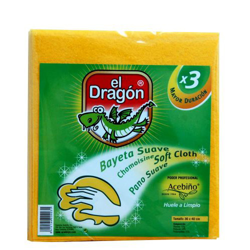 BAYETA AMARILLA EL DRAGON PACK 3 UDS.(12)