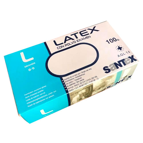 GUANTES LATEX T/MEDIA.(10X100)