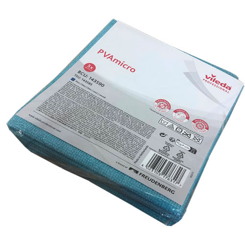 BAYETA PVA VILEDA 35X38 AZUL X 5 UD.